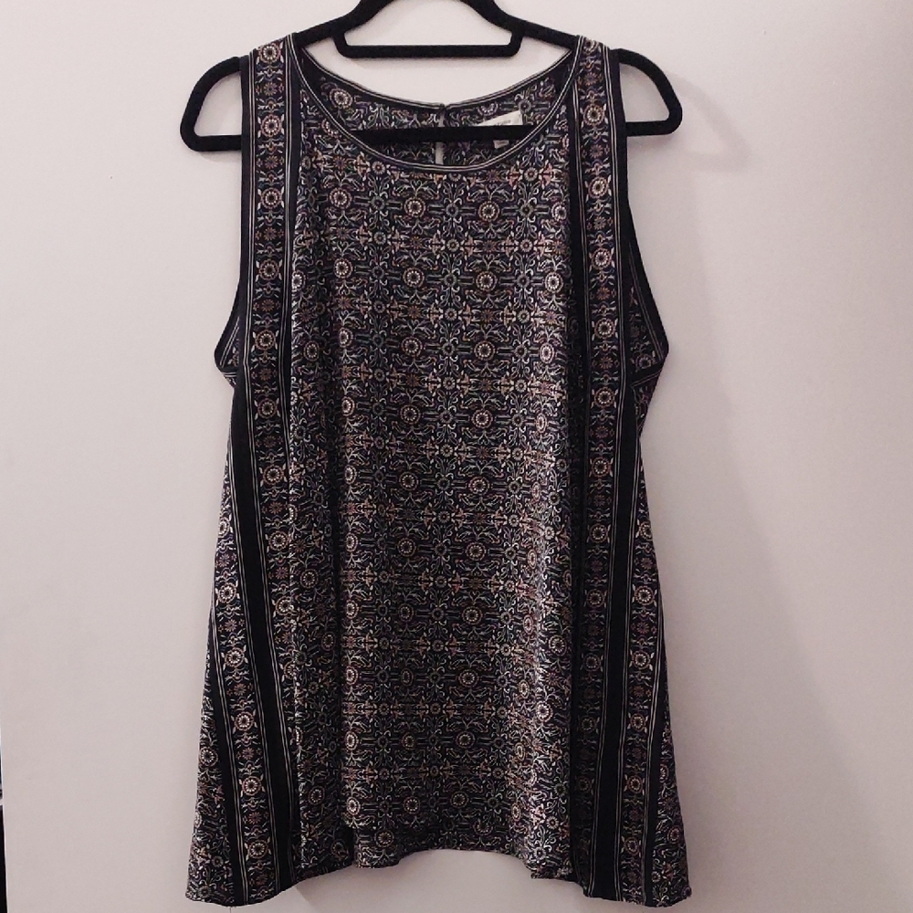 Max Studio Black Relaxed Tank Top